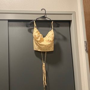 yellow corset top